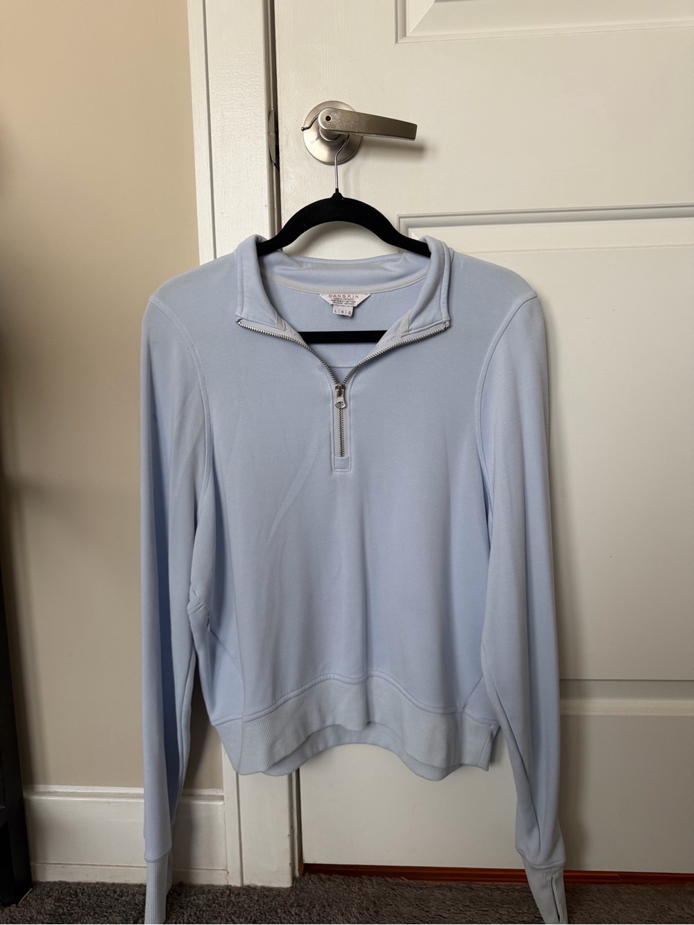 Danskin Light Blue Half-Zip Pullover